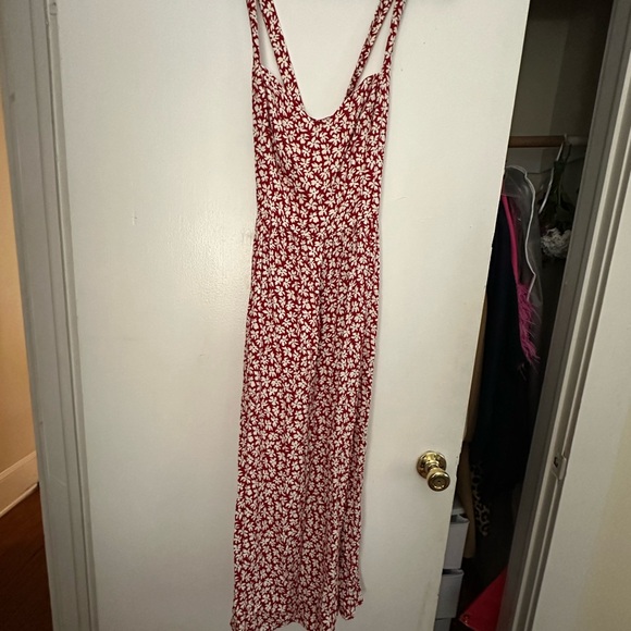 Reformation Red and White Floral Maxi Dress - Picture 1 of 6